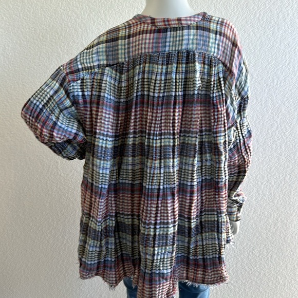 Free People Come On Over Plaid Button Down Shirt - Picture 8 of 12